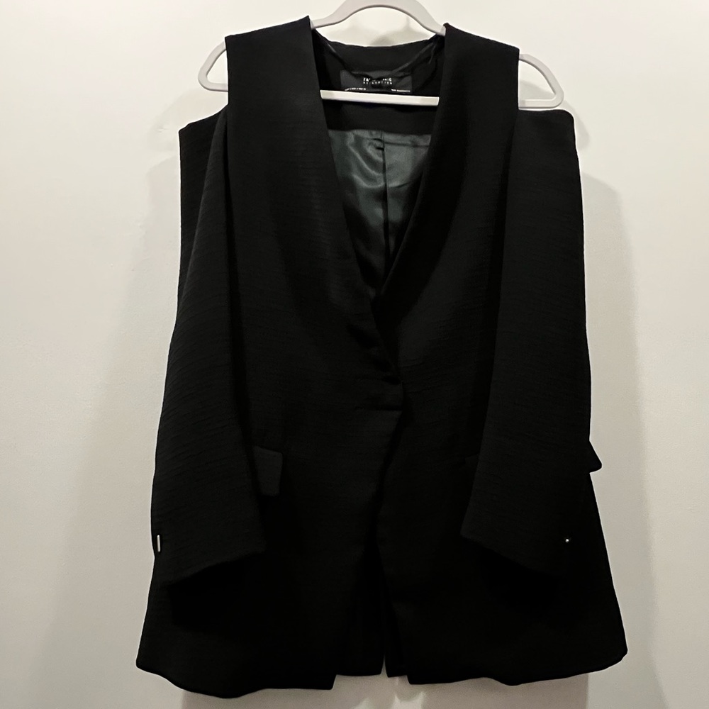 Zara Basic Collection Tuxedo Style Cold Shoulder … - image 7